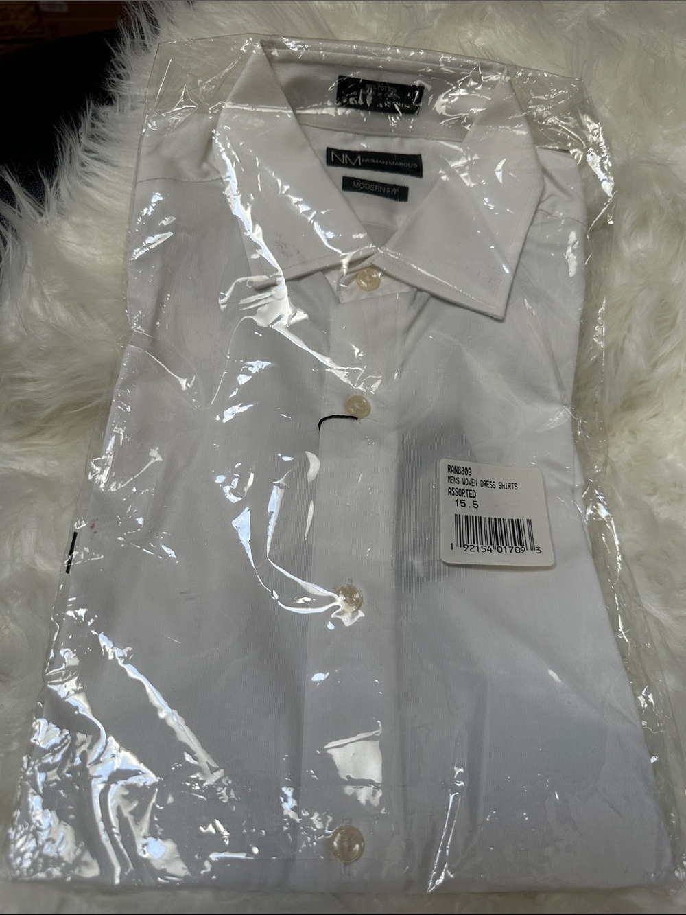 Neiman Marcus White Modern Fit Dress Shirt